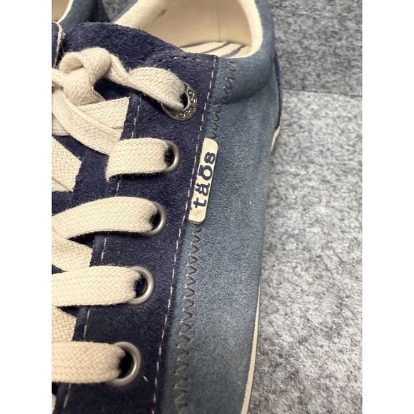 Taos Retro Star Sneakers Women Size 7.5 Blue Suede Lace Up Shoes - Picture 2 of 6